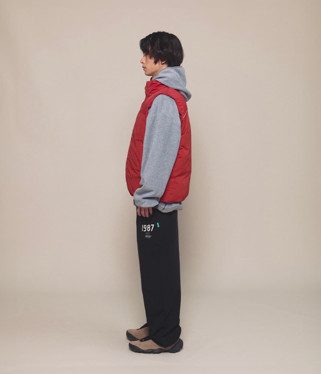 새상품(M)MMLG 피쉬테일 유틸리티 패디드 베스트 패딩조끼 레드 상품이미지4