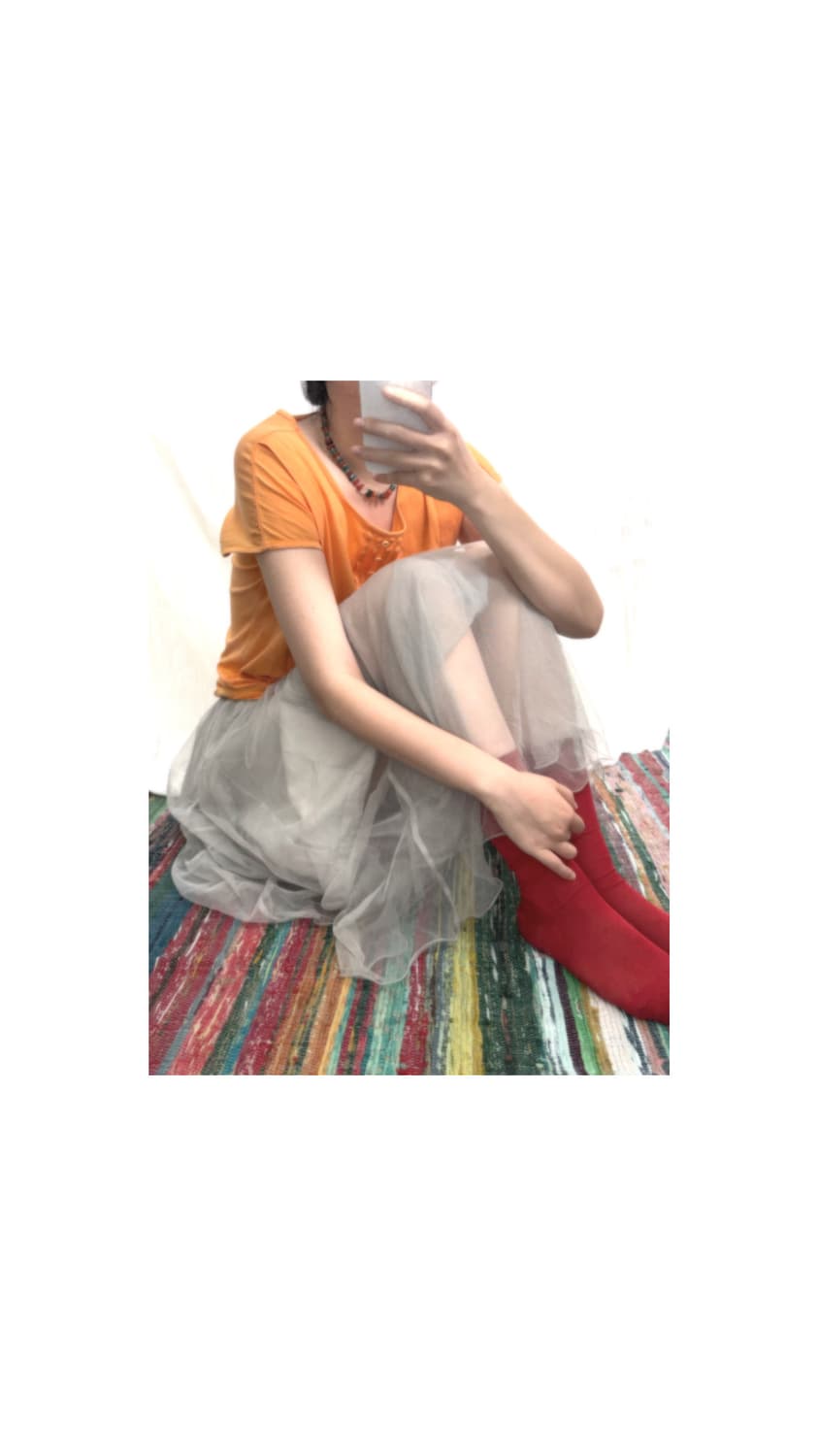Voluminous Mesh Maxi Skirt 상품이미지6