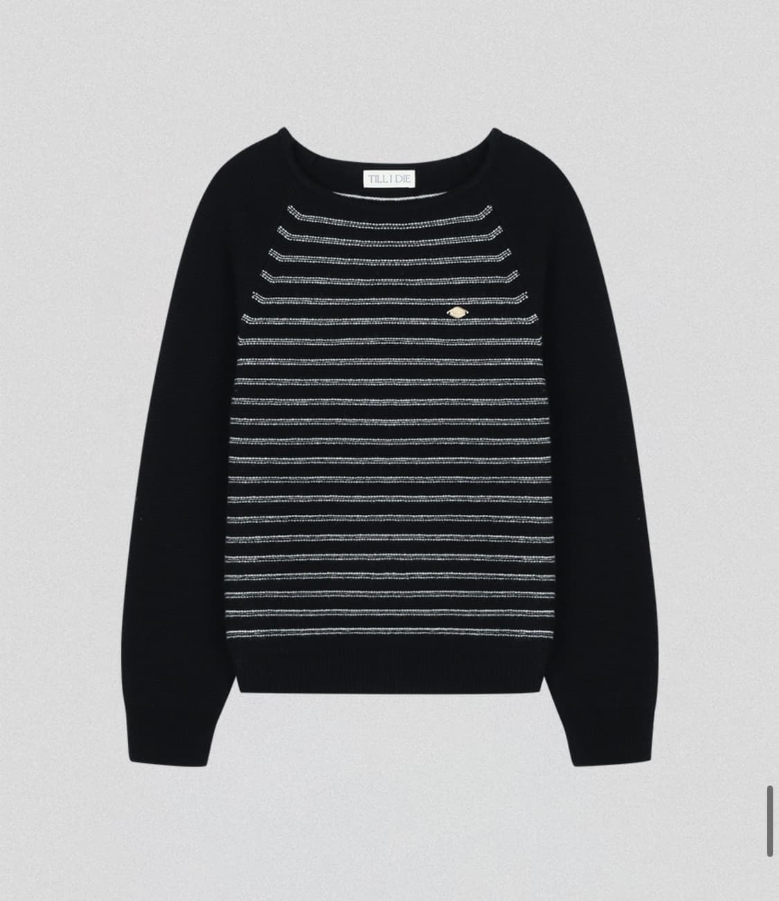 (새상품) 틸아이다이 램스울 스트라이프니트 상품이미지5