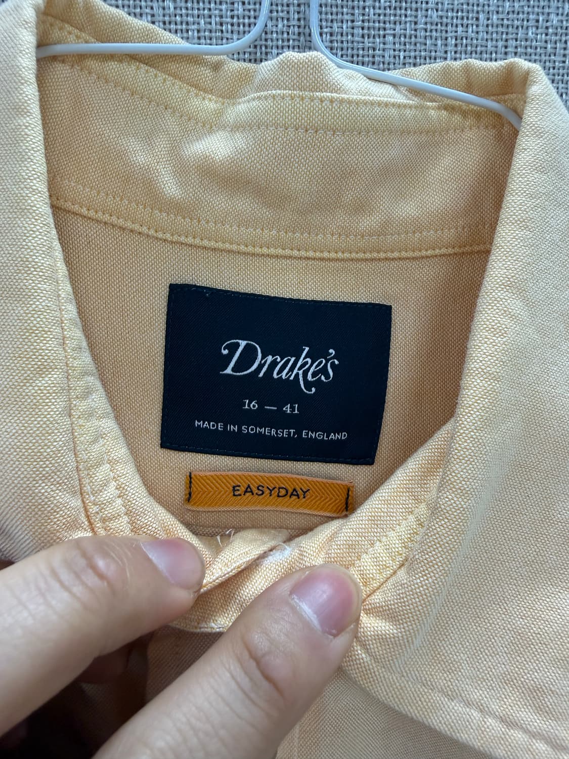 드레익스 옐로우 옥스포드 셔츠 41사이즈 팝니다. 상품이미지2