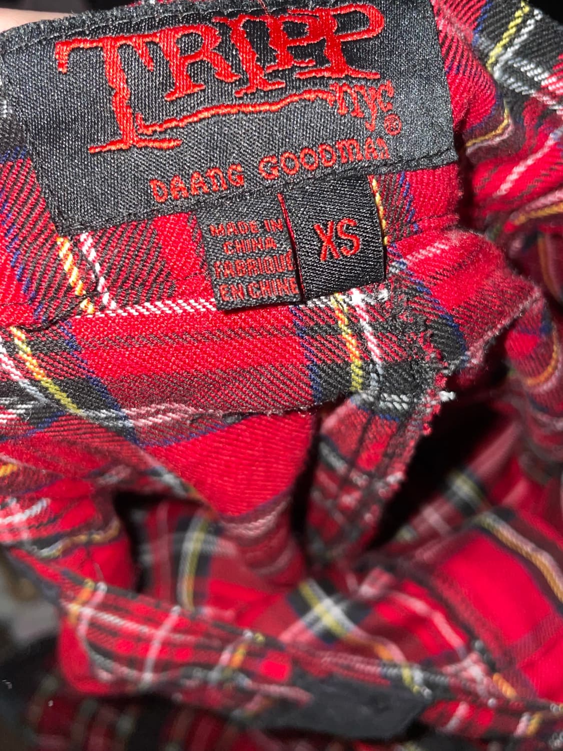 tripp nyc punk red check pants 펑크 체크팬츠 상품이미지3