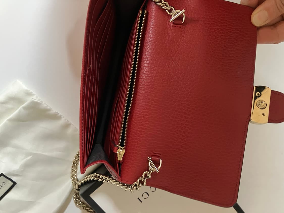 구찌 woc 인터라킹 크로스백 미니 레드 (풀박스 새제품) 상품이미지6