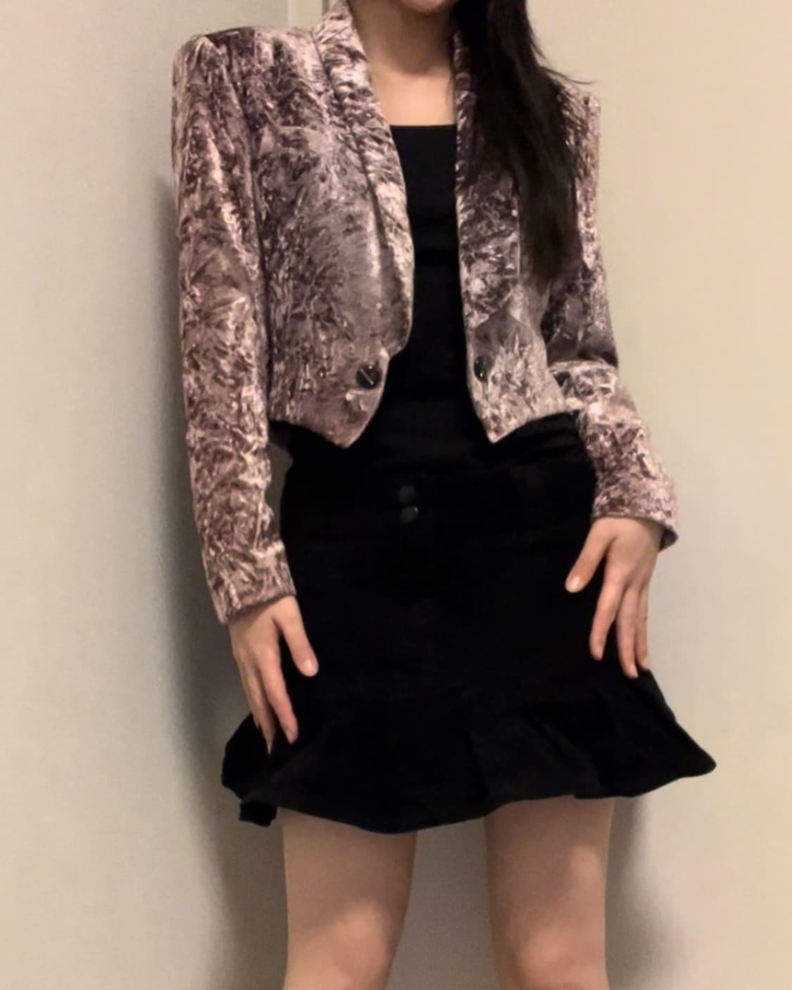 pink crack velvet jacket 상품이미지6