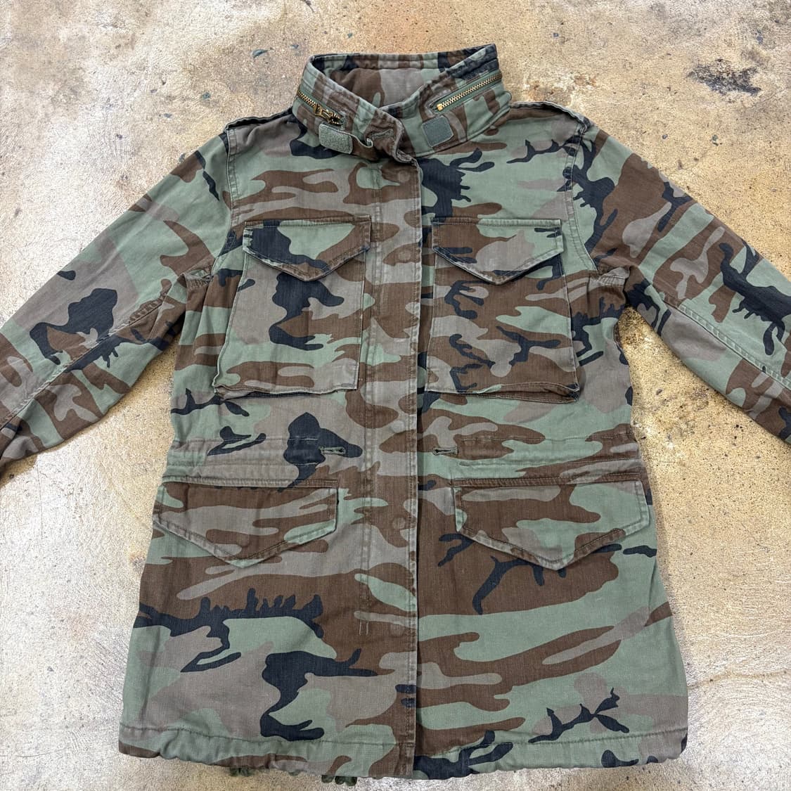 [정품/S] 데님앤서플라이 랄프로렌 밀리터리 카모 성조기 자켓 b17 상품이미지3