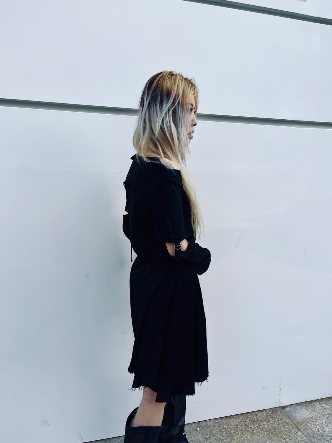 언더커버 수언더커버 언밸런스 디테일 코튼 롱 슬리브 상품이미지7