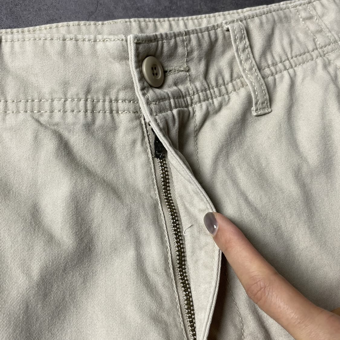 OLD NAVY 올드네이비 아이보리 코튼 카고 하프 팬츠 A00766 상품이미지3