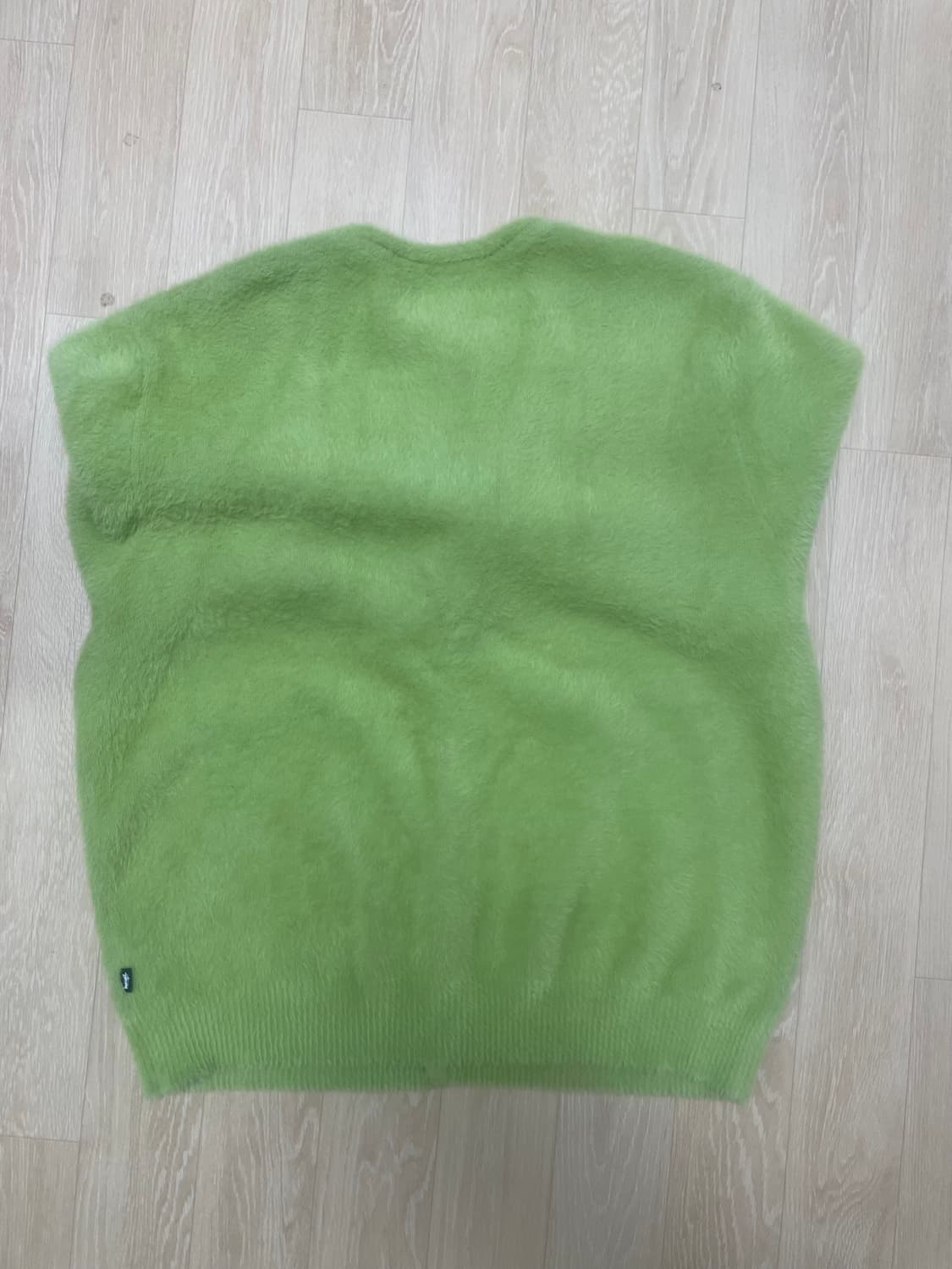 스투시 stussy 쉐기독 가디건 라임 xxl 상태굿 상품이미지5