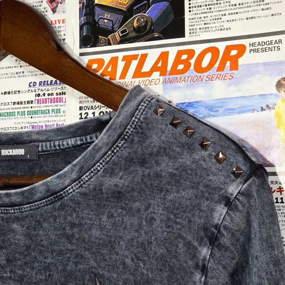 버커루 스터드 빈티지 프린팅 펑크 롱슬리브 상품이미지3