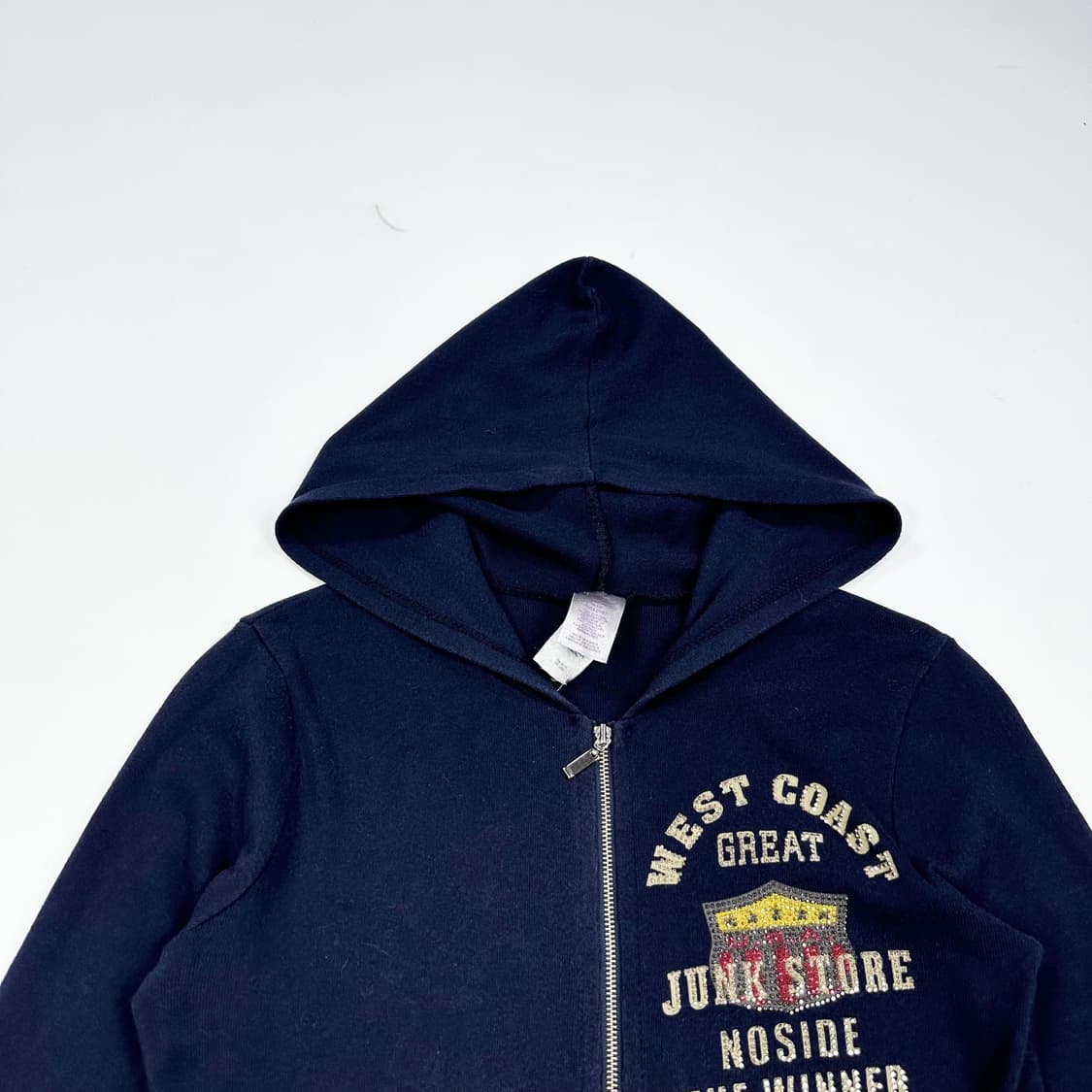 VTG 빈티지 y2k 여성 슬림핏 후드집업 네이비 여성S 상품이미지2