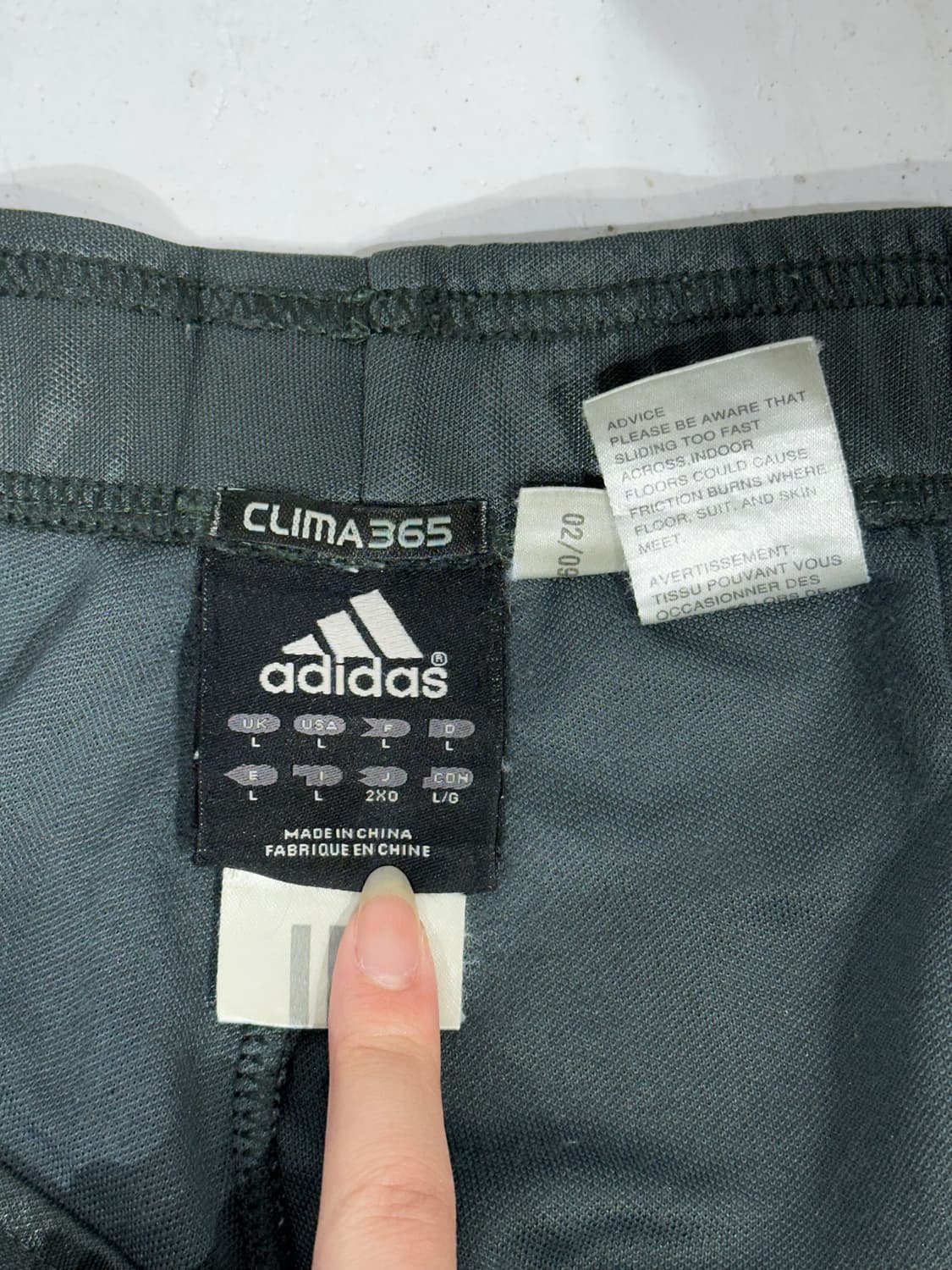 아디다스 차콜 퍼플 삼선 와이드 팬츠 L 상품이미지7