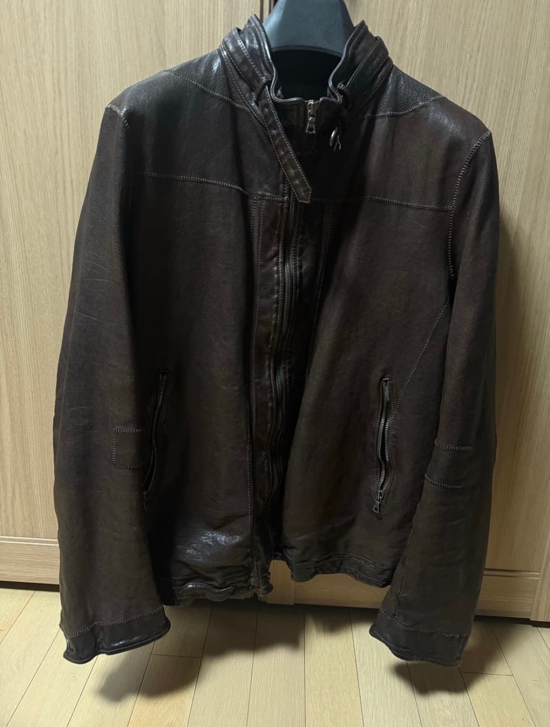 닐바렛 버팔로 레더 자켓 브라운 상품이미지1