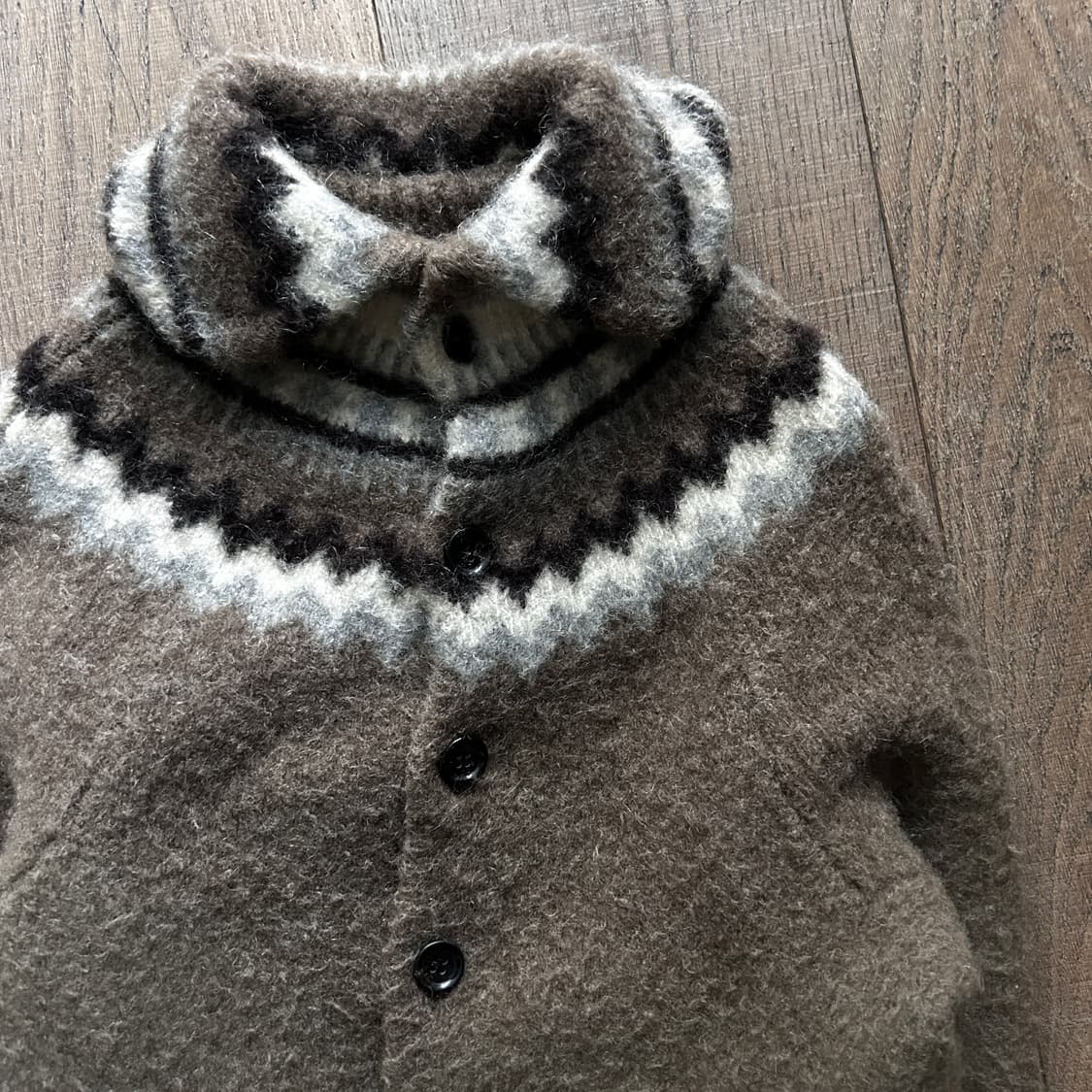 Denim Docking Nordic Knit Jacket 상품이미지4
