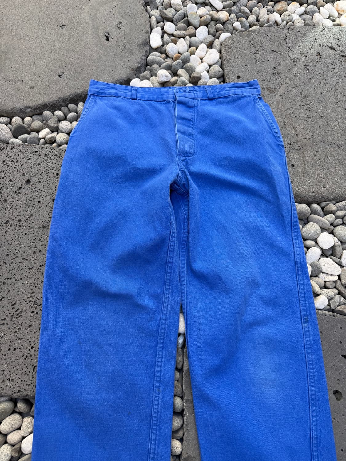 1970s VINTAGE WASHED BLUE FRENCH 프렌치워크팬츠 상품이미지3