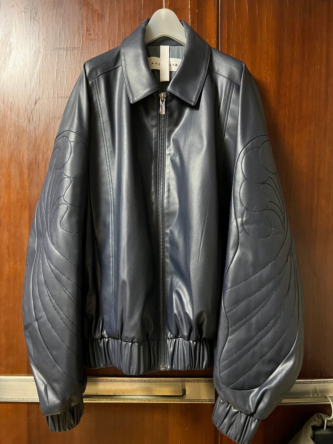 A.A Spectrum 코스티드 블루종 미드나이트 블루 가죽 자켓 상품이미지3