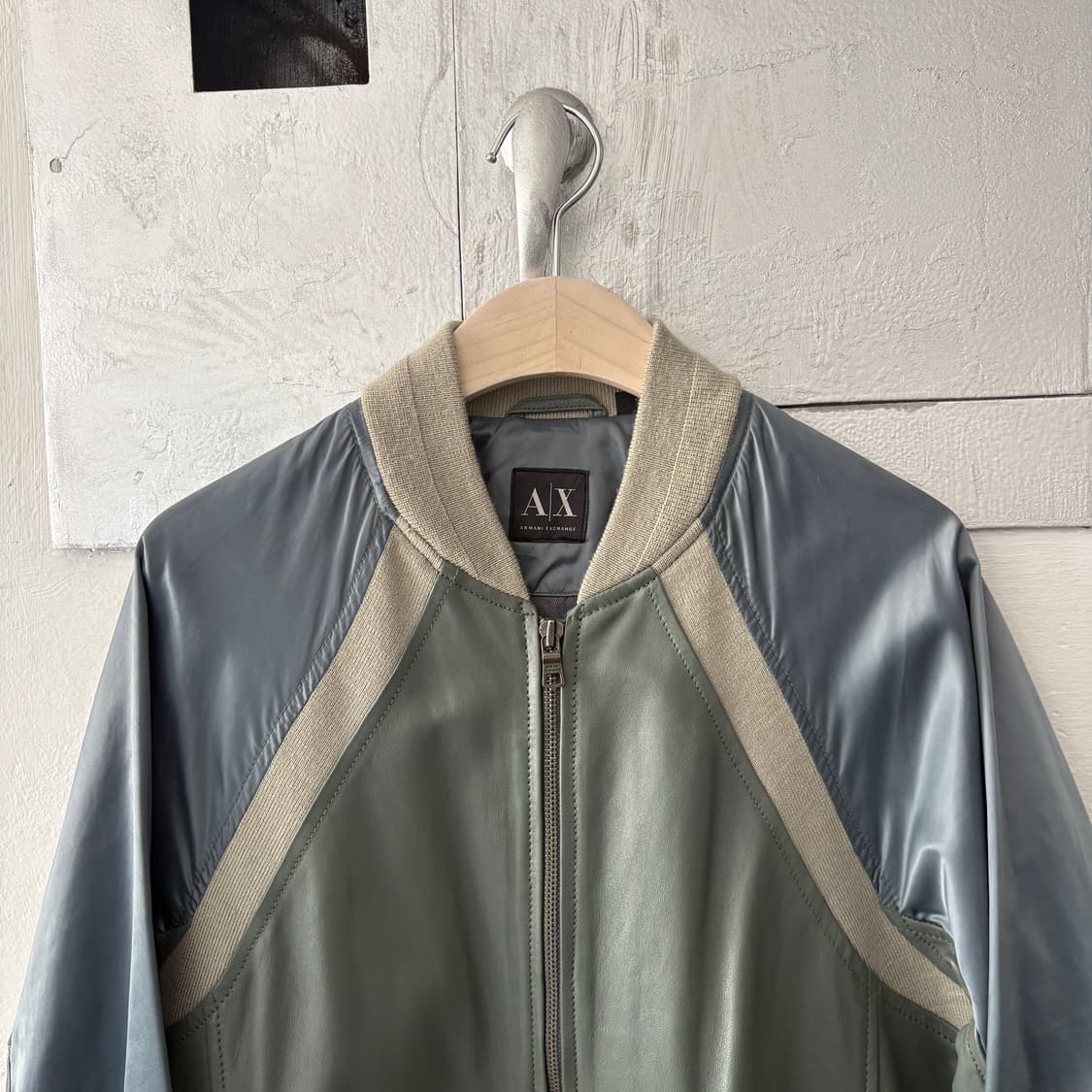 알마니 익스체인지 양가죽 나일론 콤보 투웨이 자켓 상품이미지6