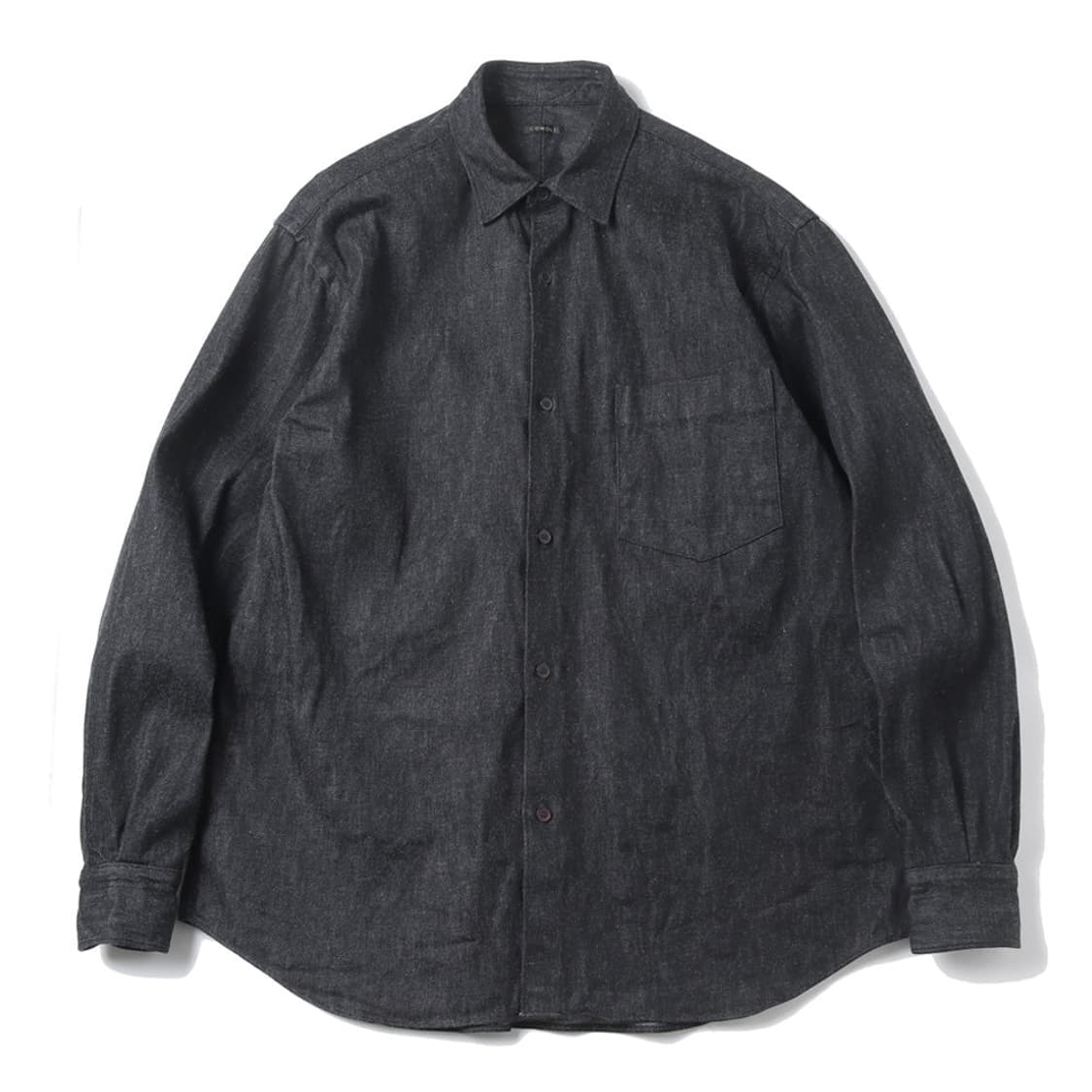 [1] comoli 블랙 에크루 데님 셔츠 상품이미지1