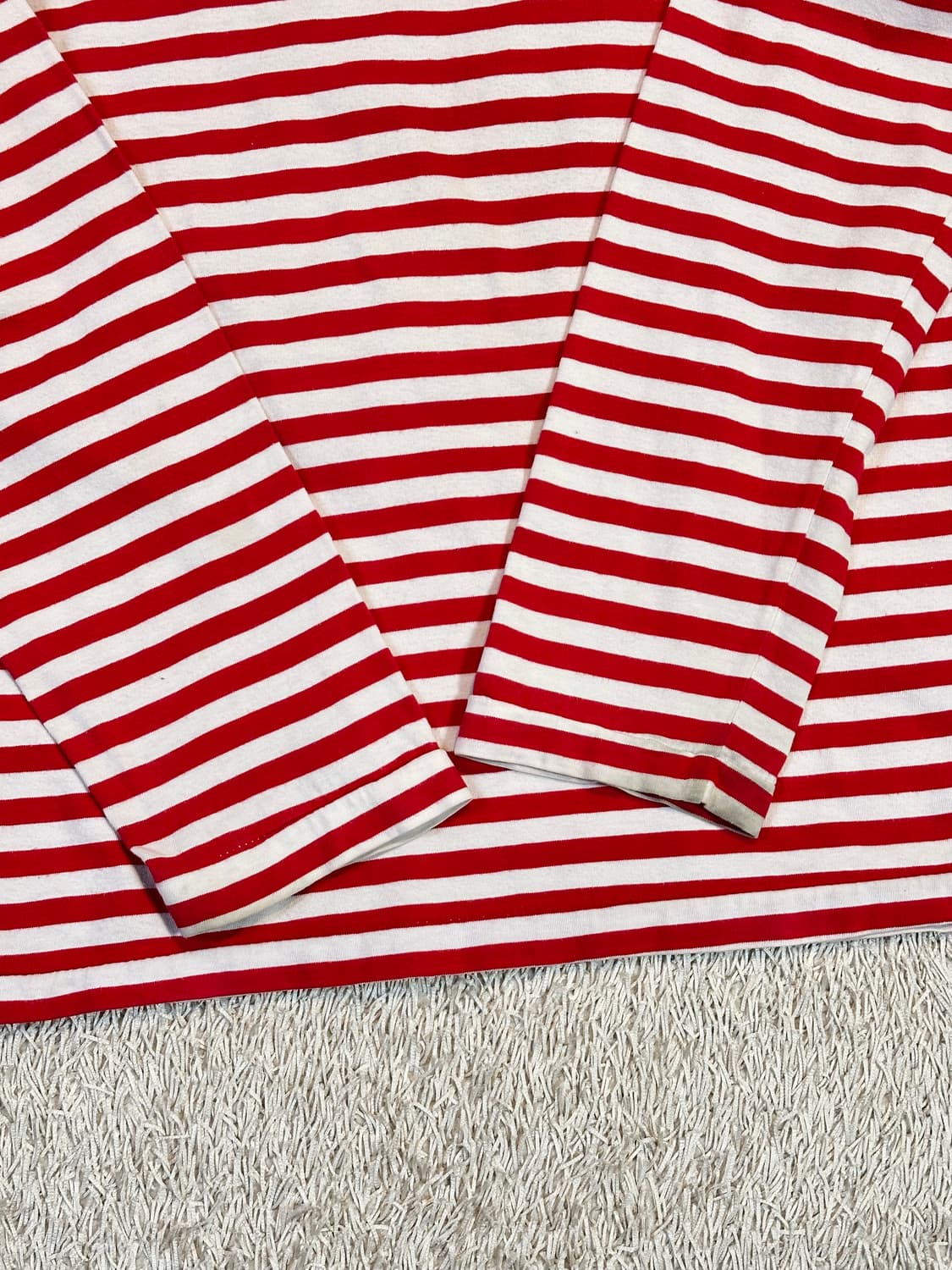 꼼데가르송 레드 하트와펜 스트라이프 긴팔 보더티 레드 상품이미지6