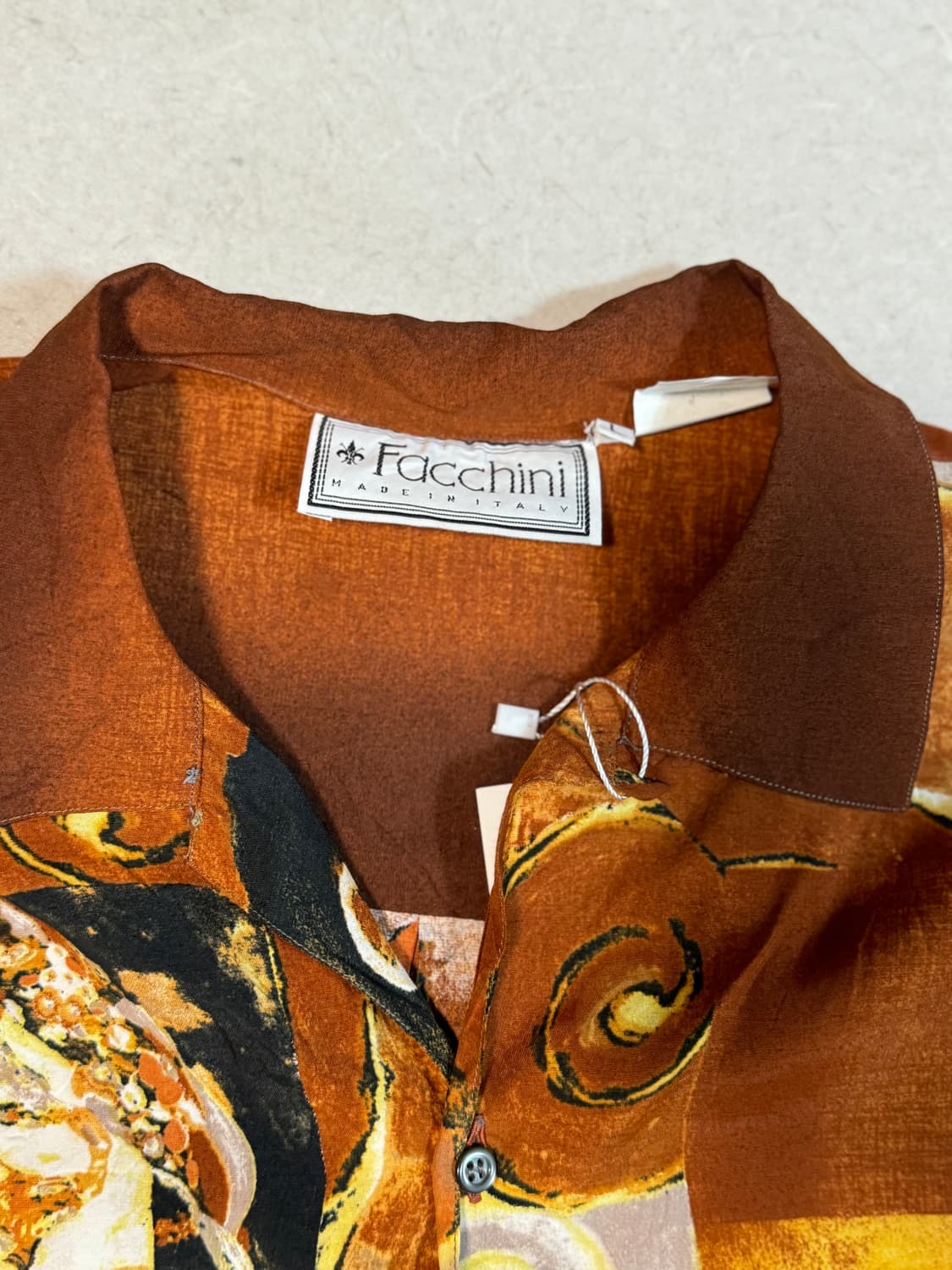 Facchini made in italy 레이온 하와이안 반팔 셔츠 상품이미지4