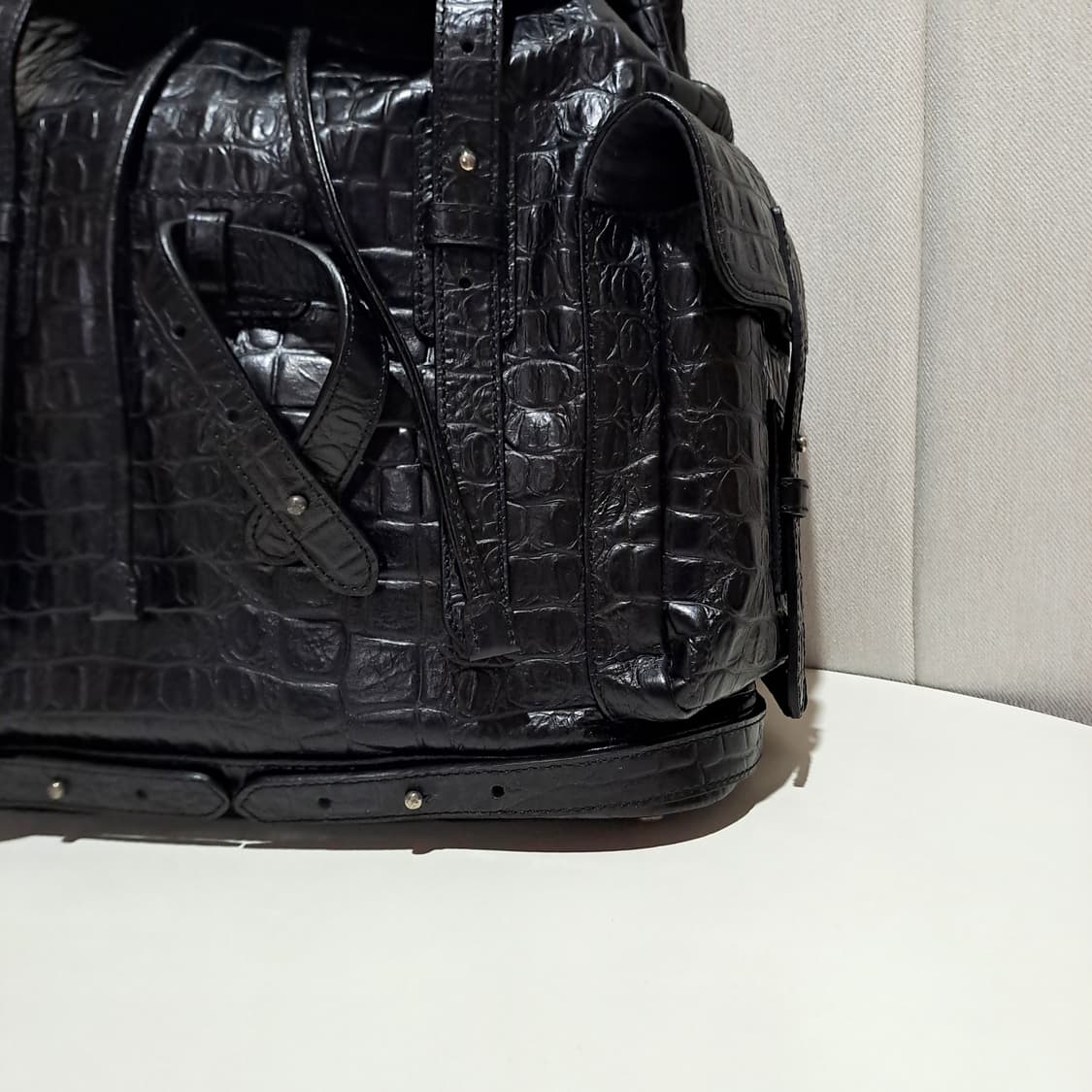 (새제품) 리누이 가죽 투포켓 백팩 B206 상품이미지4