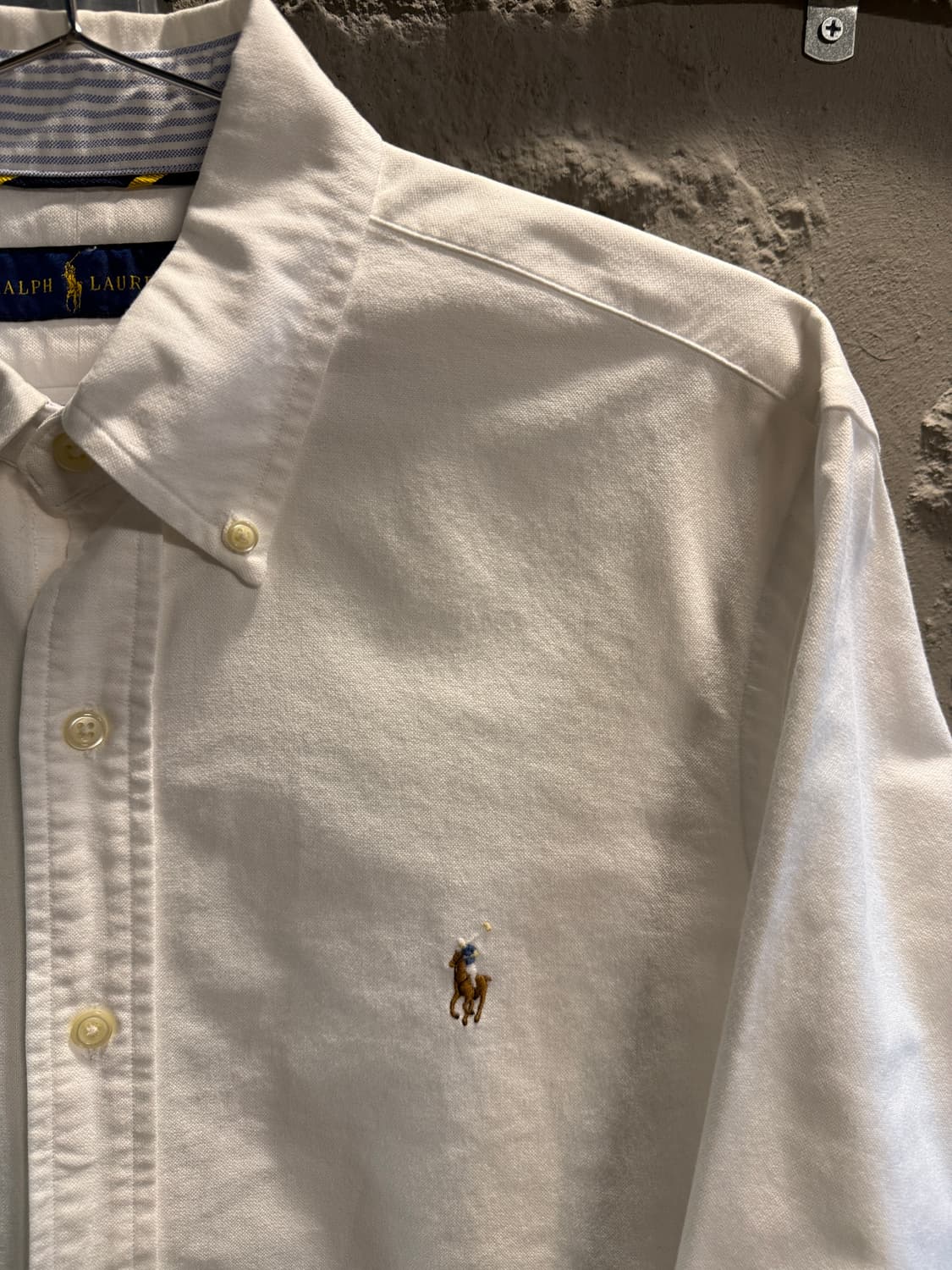 폴로 랄프로렌 옥스포드 버튼다운 셔츠 화이트 M 상품이미지3