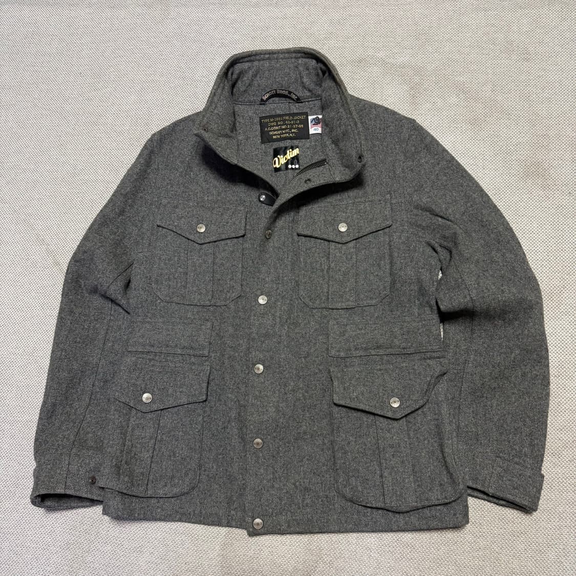 VICTIM x SCHOTT 쇼트 울 필드 자켓 상품이미지2