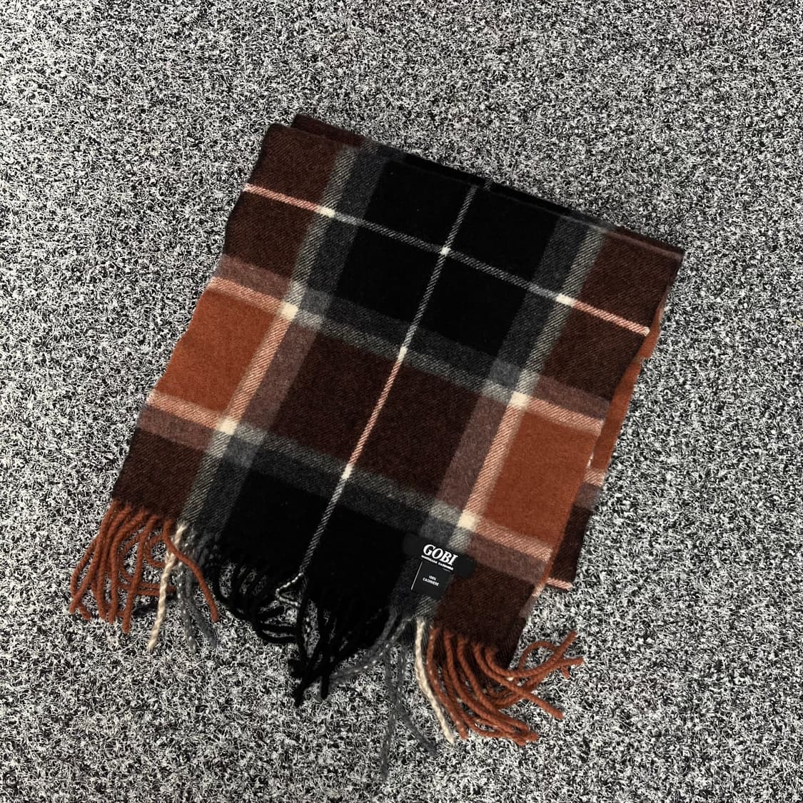 고비 GOBI 캐시미어 100 체크 머플러  상품이미지3