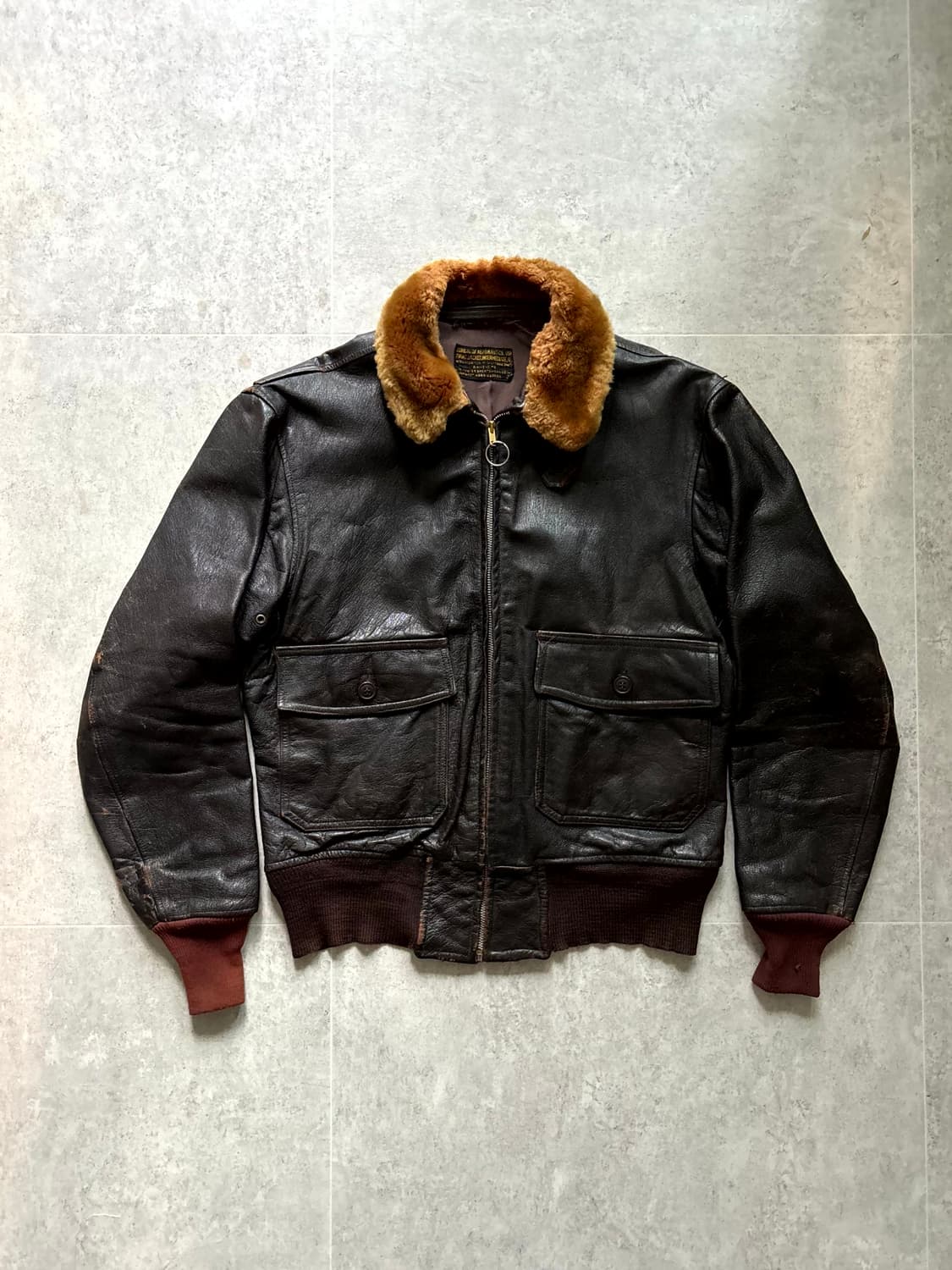 50's U.S. Navy G-1 Leather Flight jacket 상품이미지1