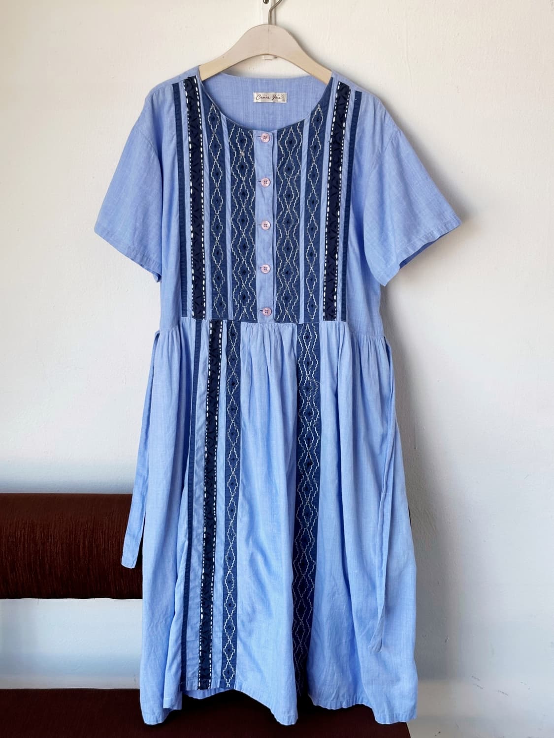 Light cotton design patch onepiece 상품이미지8