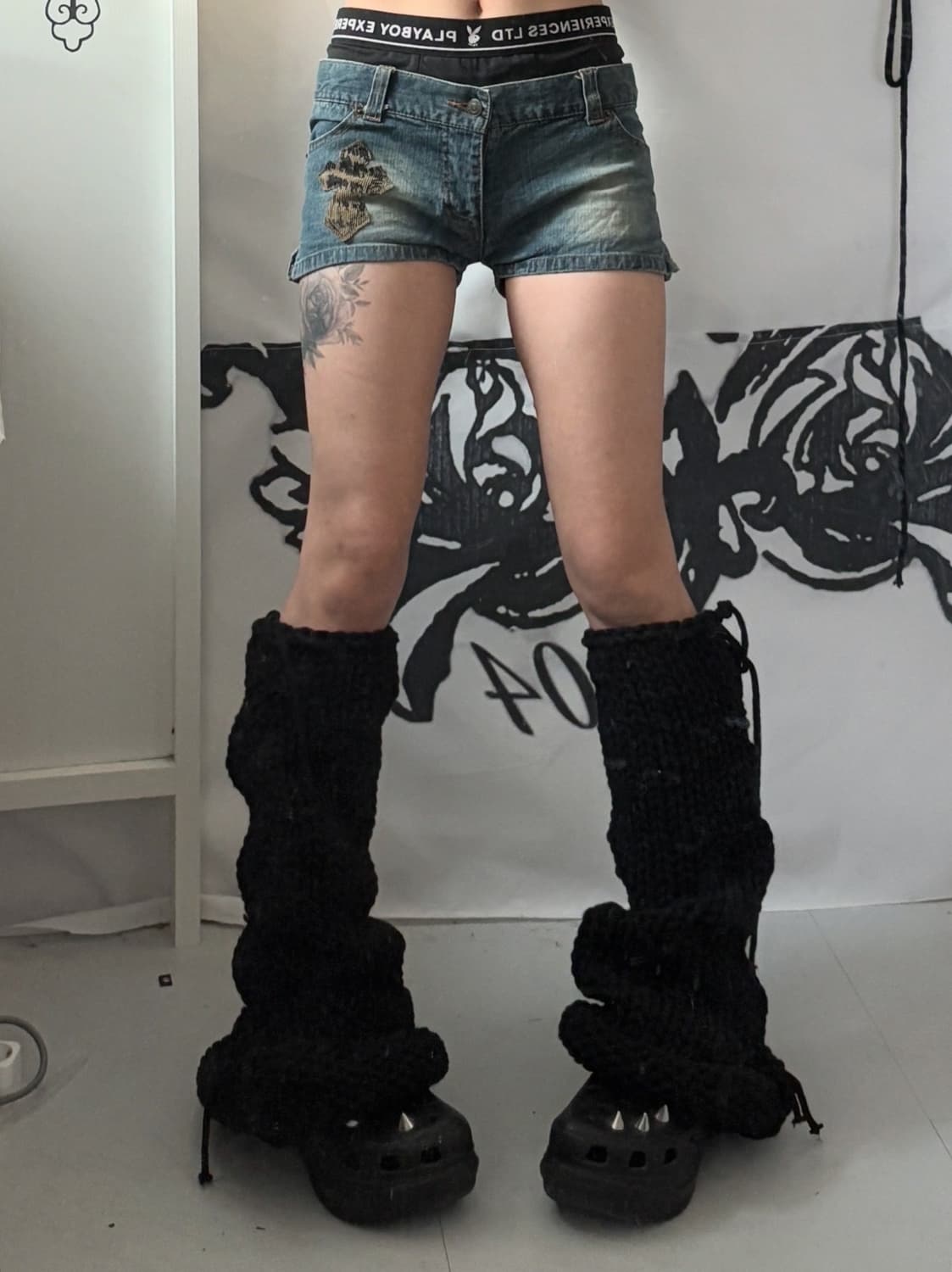 • hurtremake denim cross patch short  상품이미지2