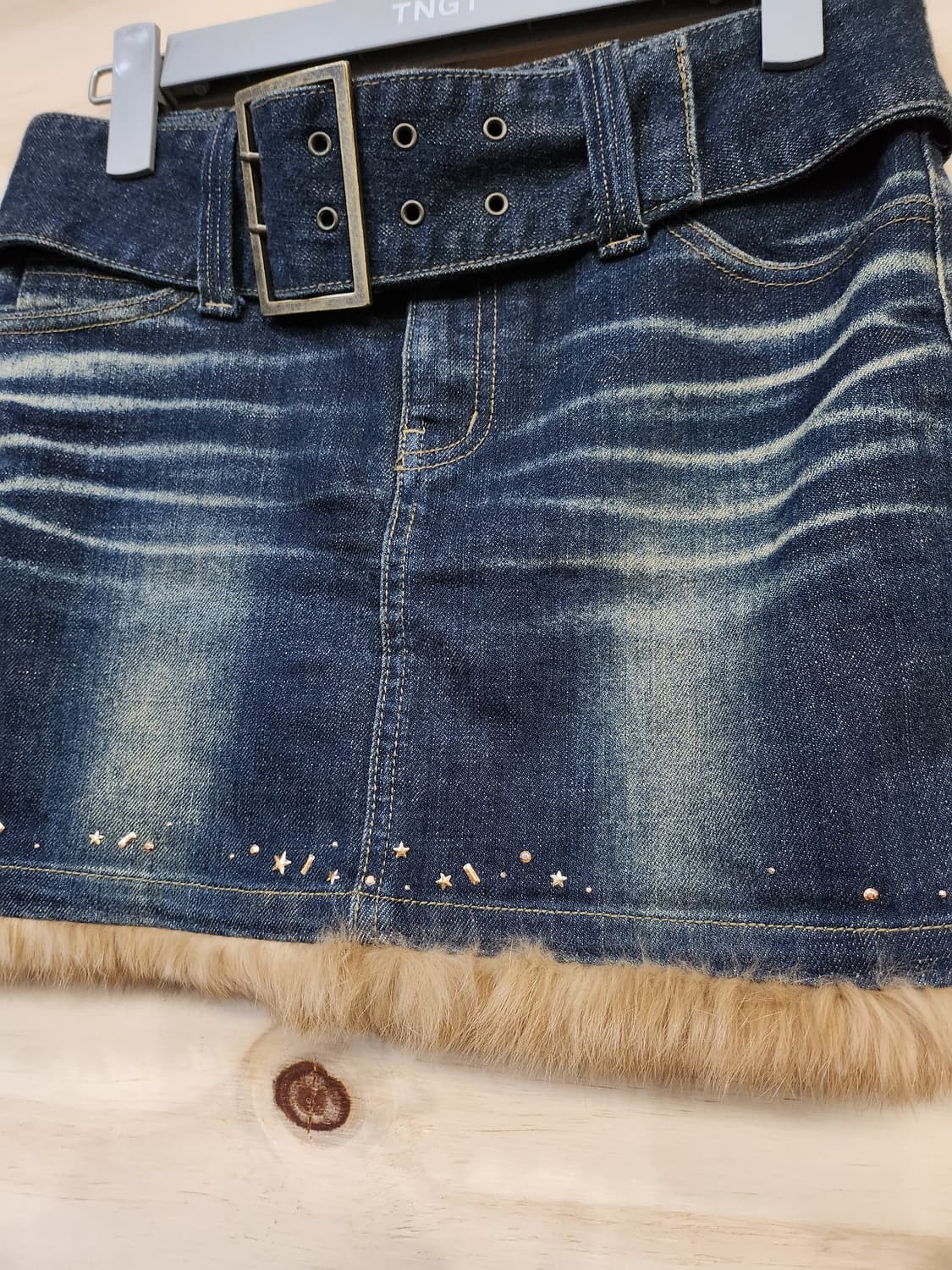 1015) 데코 DECO 토끼털 포인트 청치마 상품이미지4