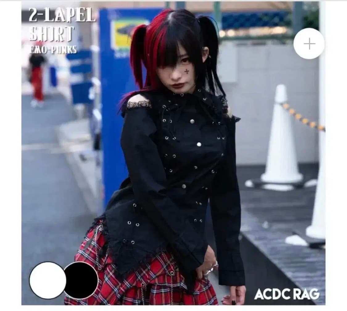[ACDC rag] 고스펑크 셔츠 ✶ 펑크룩 펑크 고스펑크 일브  상품이미지3