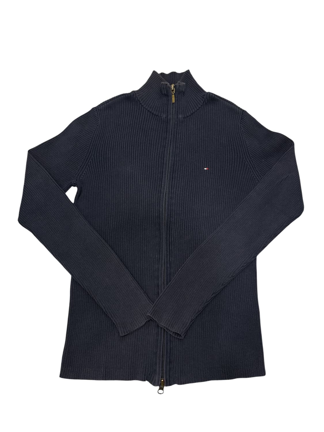 타미힐피거 리브드 골지 니트집업 상품이미지3