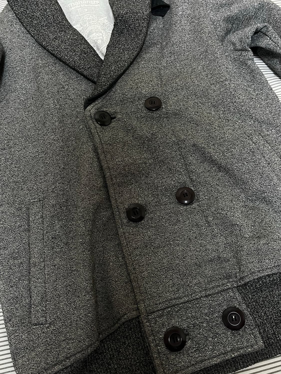 마하리시 더블 버튼 자켓 차콜 S 상품이미지4