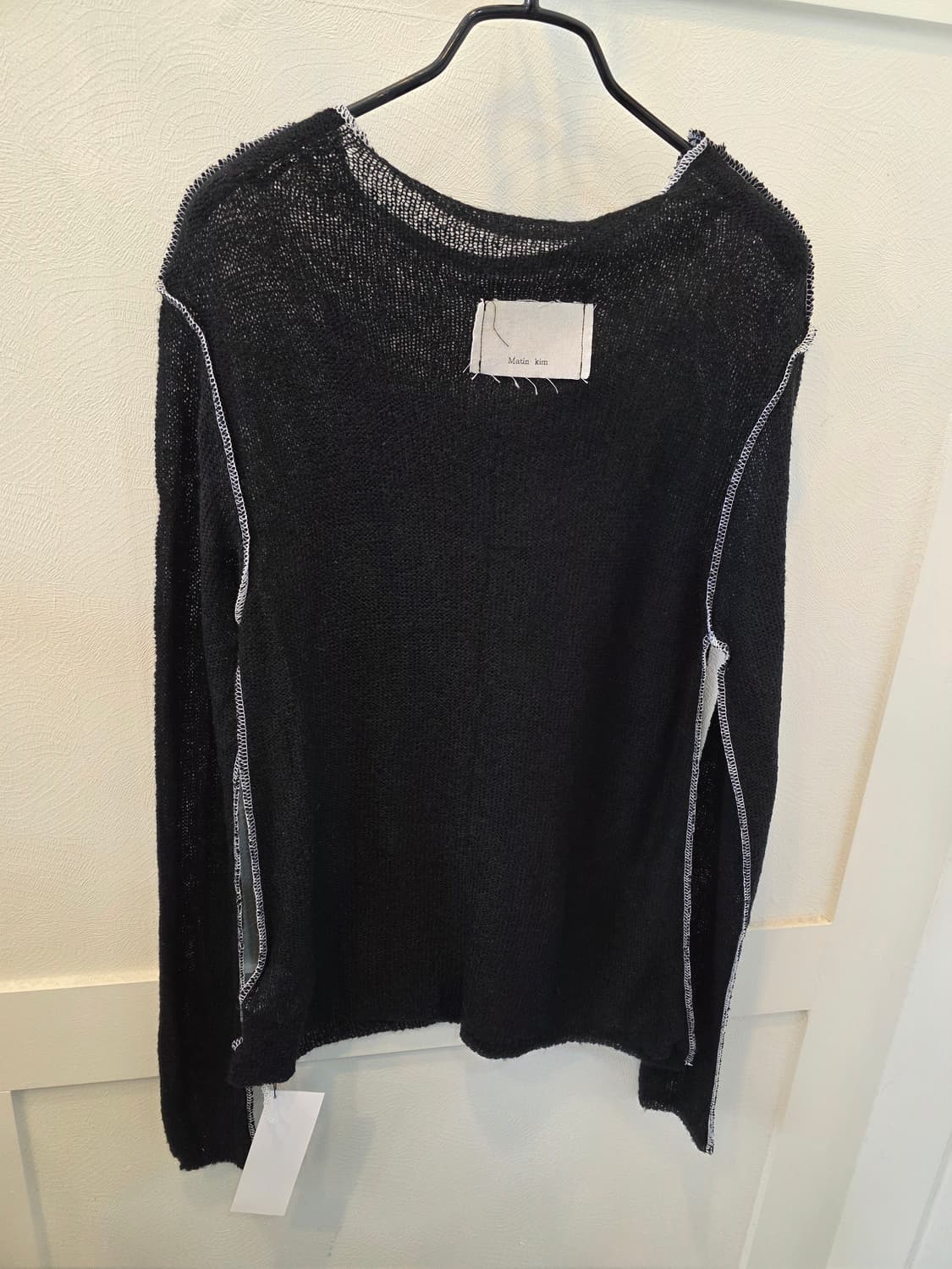 마뗑킴 블랙 시스루 니트 티셔츠 상품이미지5