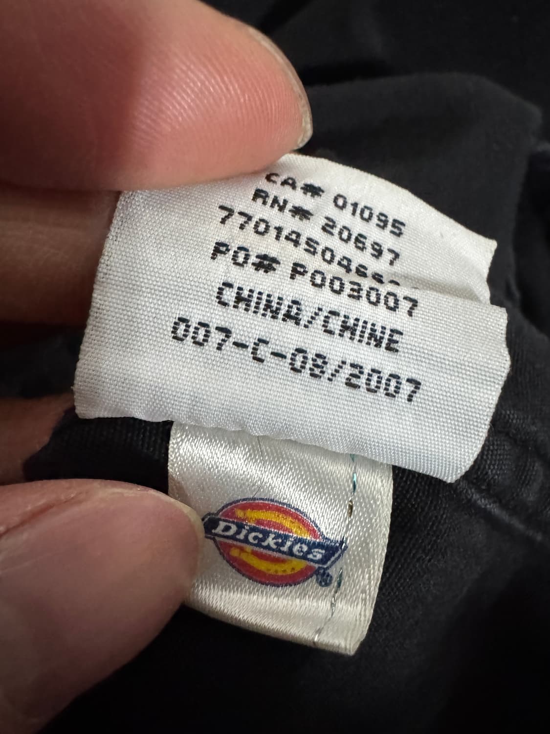 디키즈 Dickies 빅사이즈 투 포켓 워크셔츠 XL ~ 2XL 블랙 상품이미지5