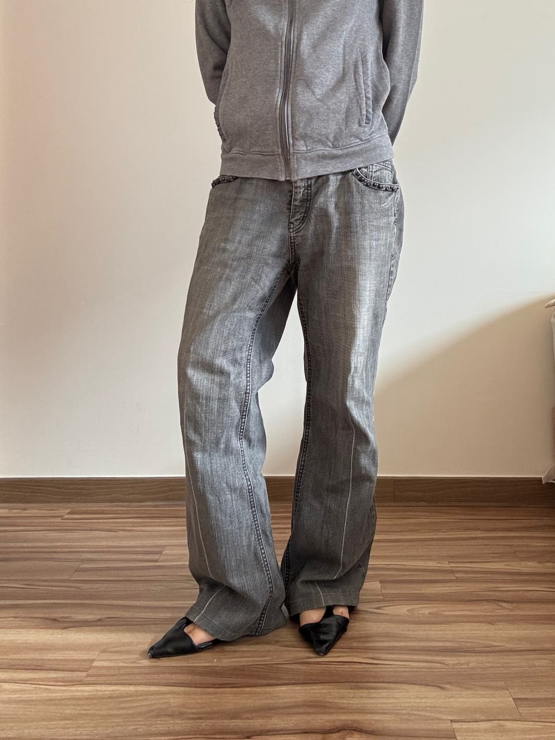 데님 부츠컷 팬츠 상품이미지4