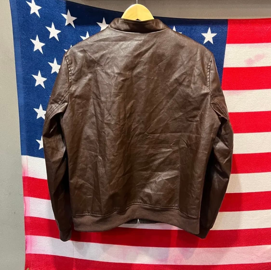 MANFINITY 브라운 레더 자켓 상품이미지2