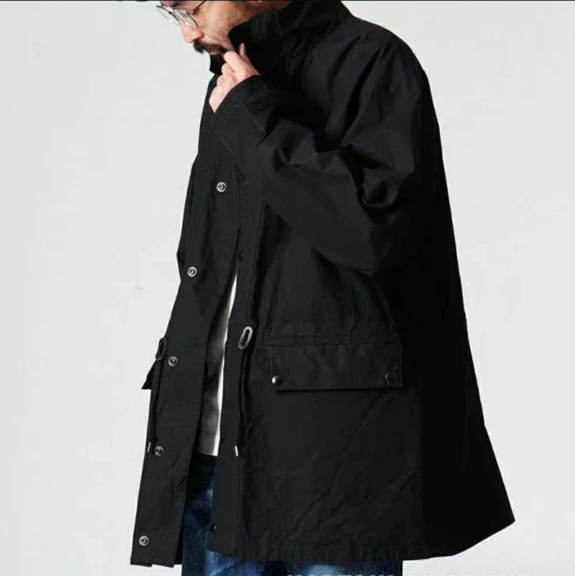 (착샷) 캡틴선샤인 코튼 필드 자켓 24fw 블랙 상품이미지10