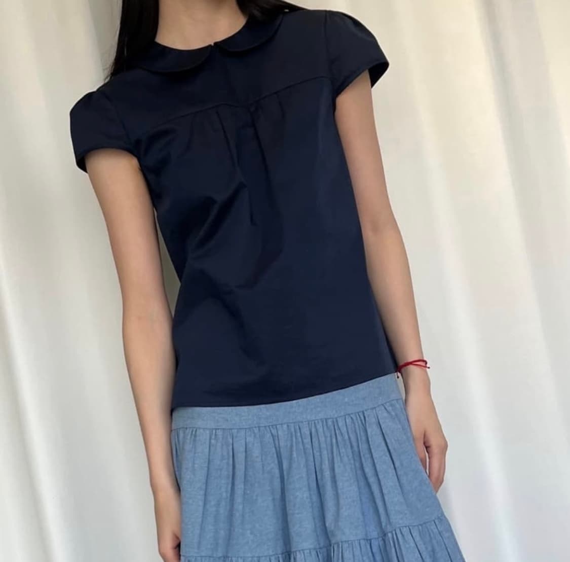 코스모스 cosmoss shirring cap blouse 상품이미지3