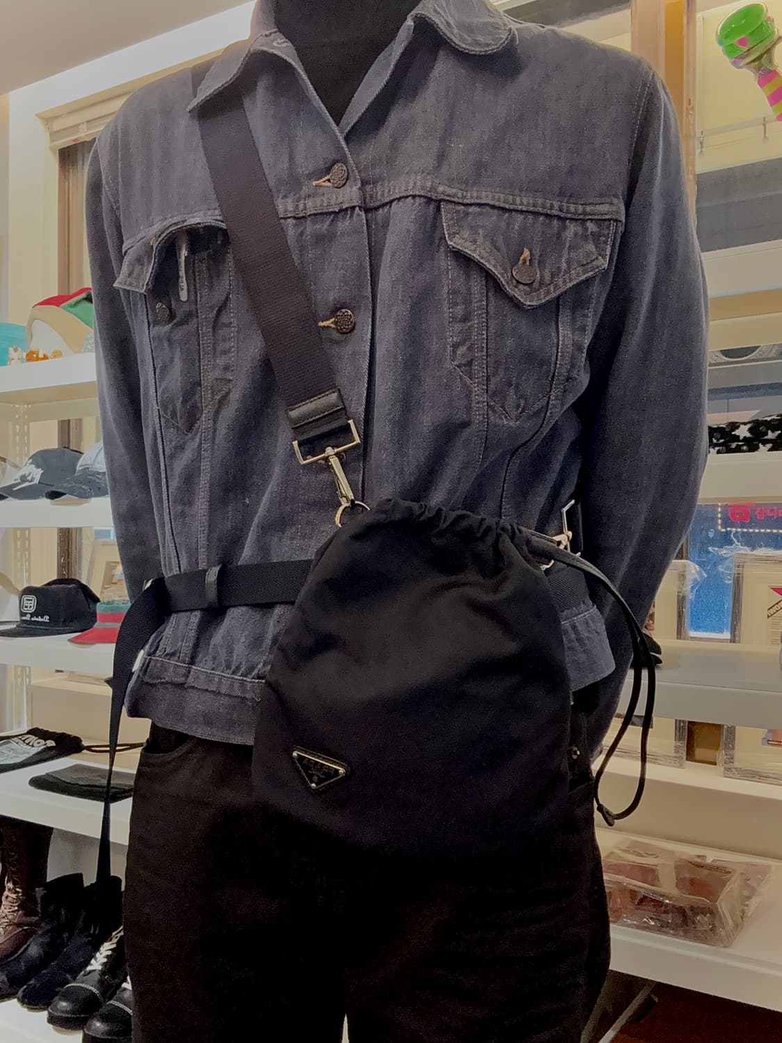 (파워정품)프라다 투웨이 파우치 크로스백  상품이미지2