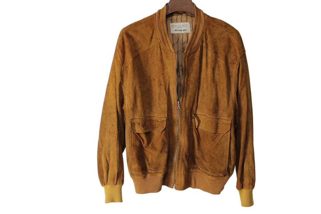 1990s USA FRATELLI GALLOTTI 카우레더 스웨이드 자켓 상품이미지1