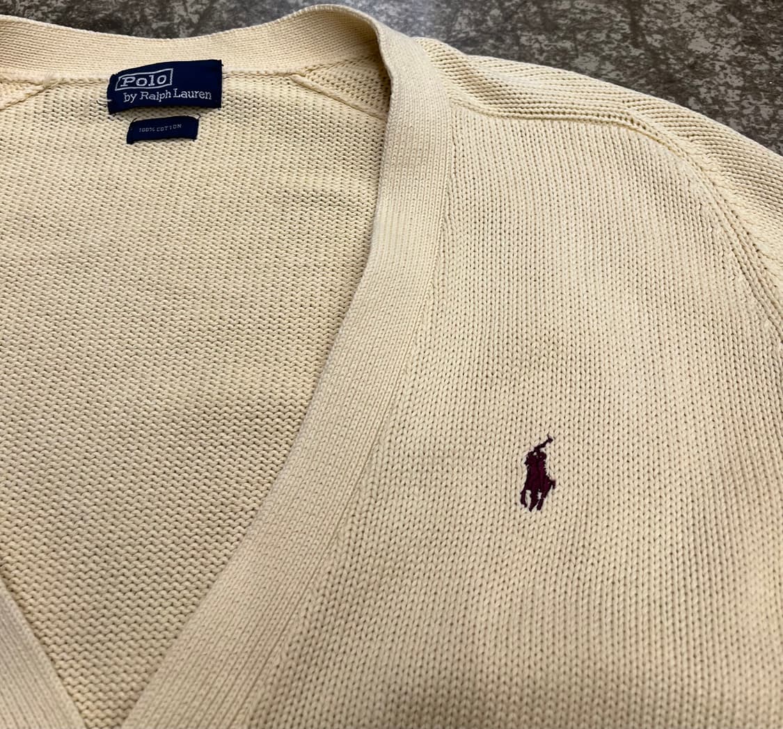 90s 폴로 랄프로렌 아이보리 가디건 상품이미지5