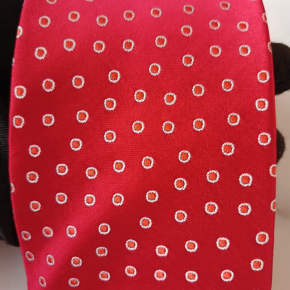 메트로시티 실크 레드 도트 패턴 넥타이 8.6cm A+등급 A19417
 상품이미지8