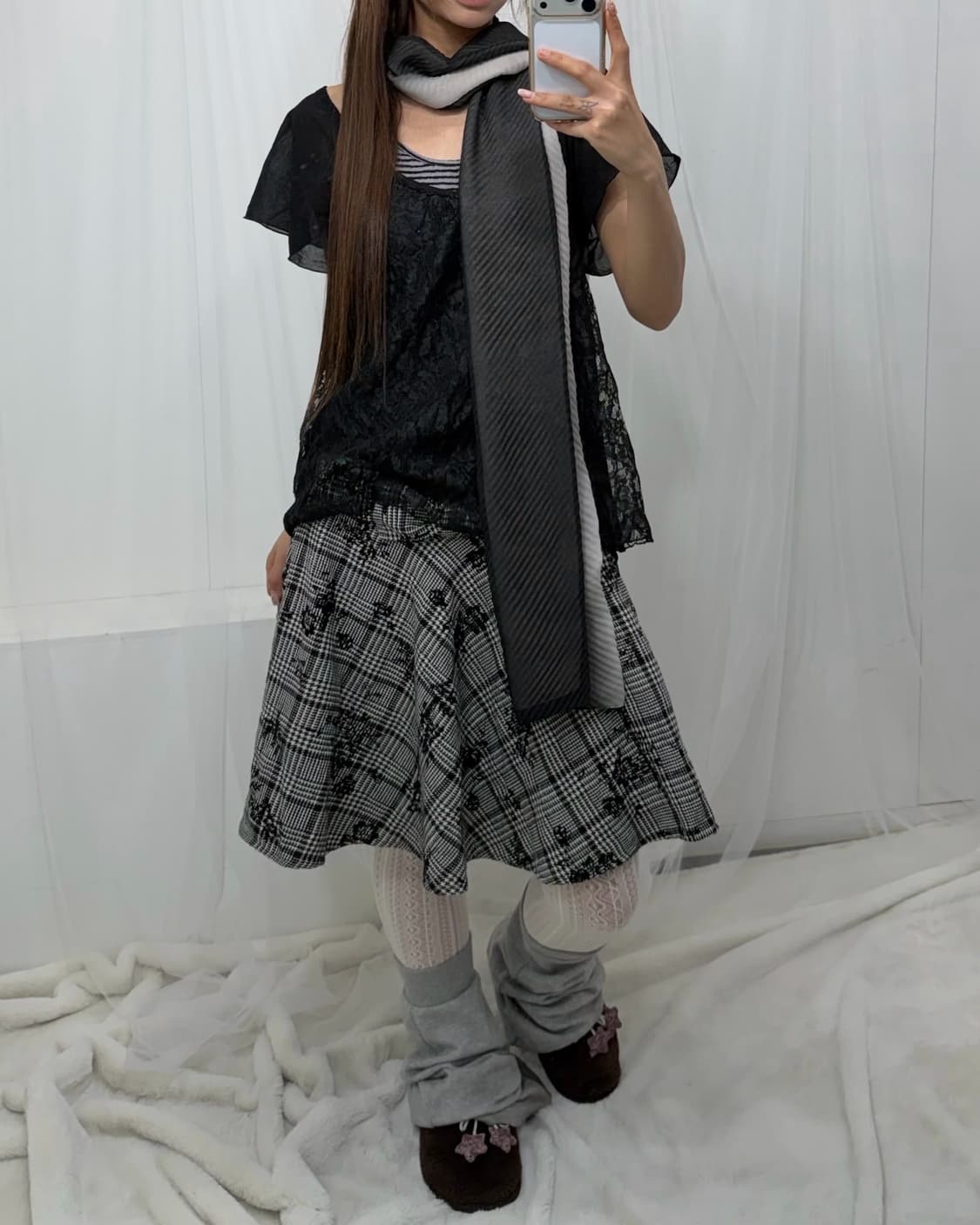 ˚꩜｡엑팜 레이스 블랙 니혼진 ˚꩜｡ 상품이미지3