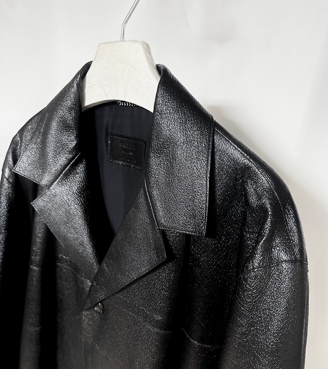 PRADA 90s Full-Grain Leather 3버튼 자켓  상품이미지2