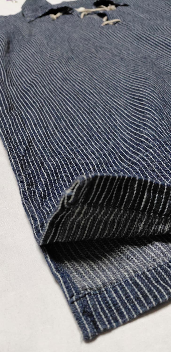 [L] Milk Bar Denim Lime 인디고 히코리 레이스업 셔츠 상품이미지9