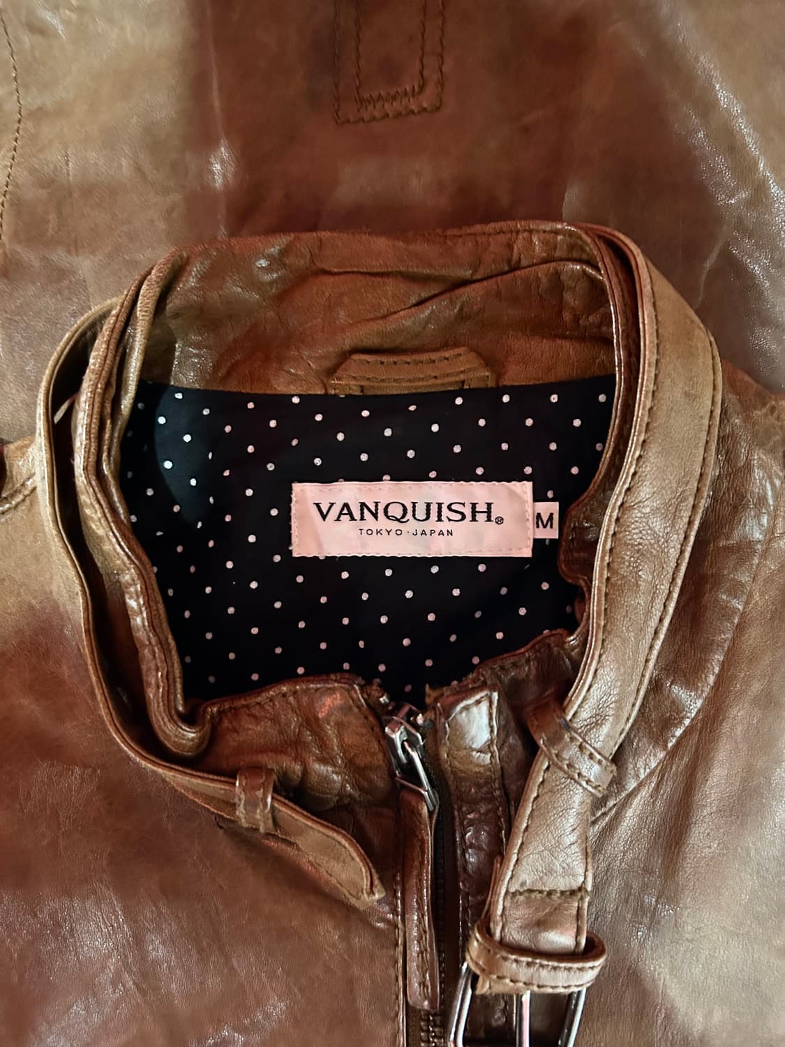 vanquish leather jacket 밴퀴시 램스킨 레더 자켓 상품이미지3