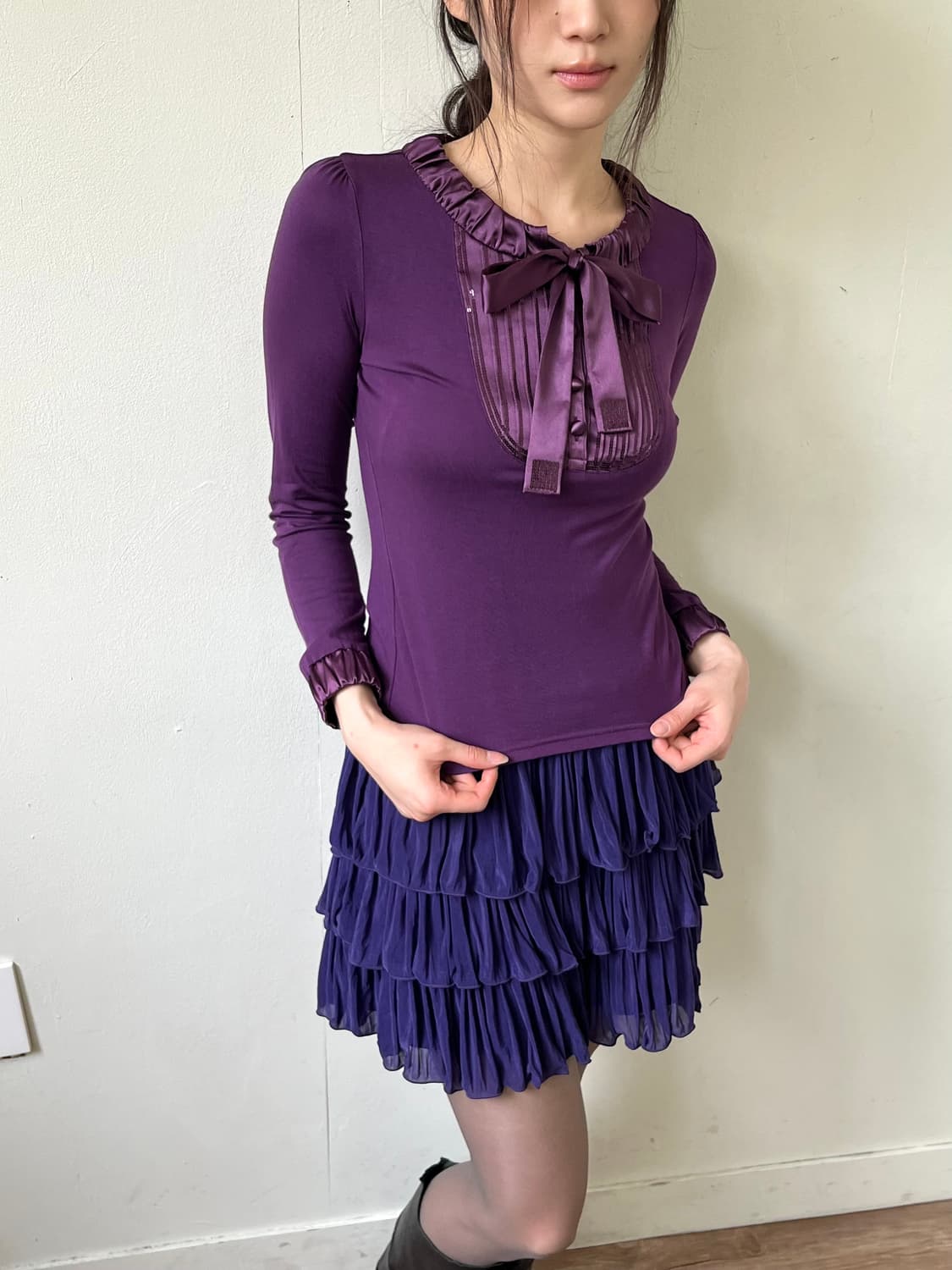 courreges 퍼플 블라우스 상품이미지4