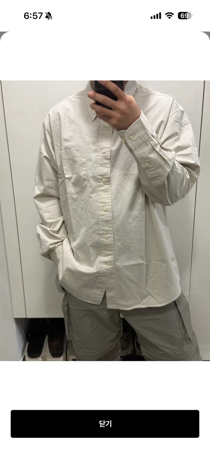 토마스모어 페이디드 셔츠 다크스노우 L(100) 상품이미지7