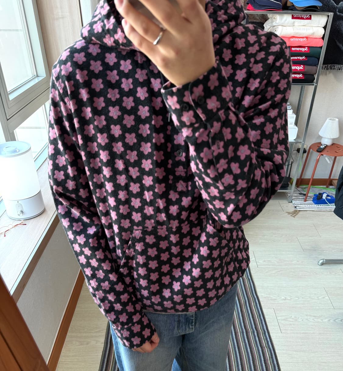 슈프림 플라워 아노락 후드 셔츠 상품이미지1